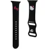 Hello Kitty HKAWLSCHBLK siliconen armband voor Apple Watch 42/44/45/49mm zwart