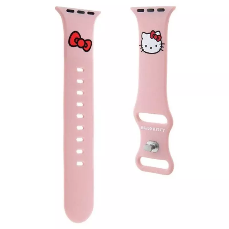 Hello Kitty HKAWLSCHBLP siliconen armband voor Apple Watch 42/44/45/49mm roze