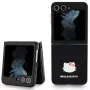 Hello Kitty HKHCZF5PGHDLMK Z Flip5 F731 zwart hardcase metaal logo Kitty Head