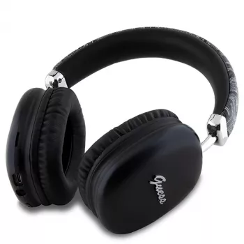 Guess Gcube Metallic Script Logo on-ear Bluetooth-koptelefoon zwart