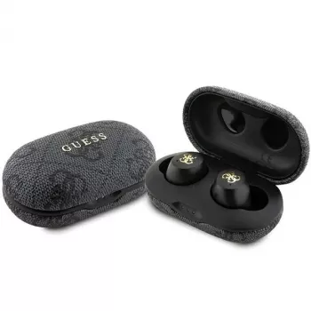 Guess 4G Metal Logo Bluetooth TWS ENC-oordopjes met oplaadcase (zwart)