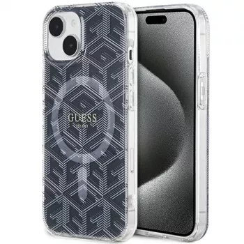 Guess GUHMP15MHGCUSTGK GCube MagSafe hardcase voor iPhone 15 Plus / 14 Plus 6,7 inch zwart