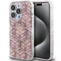 Guess GUHMP15LHGCUSTGP iPhone 15 Pro 6,1 inch roze hardcase IML GCube MagSafe