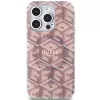 Guess GUHMP15XHGCUSTGP iPhone 15 Pro Max 6,7 inch roze hardcase IML GCube MagSafe