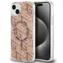 Guess GUHMP15MHGCUSTGW GCube hardcase voor iPhone 15 Plus / 14 Plus 6,7 inch bruin IML MagSafe