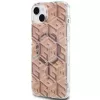 Guess GUHMP15MHGCUSTGW GCube hardcase voor iPhone 15 Plus / 14 Plus 6,7 inch bruin IML MagSafe