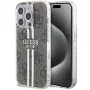 Guess GUHCP15LH4PSEGW iPhone 15 Pro 6,1 inch hardcase IML 4G Gold Stripe bruin