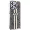 Guess GUHCP15LH4PSEGW iPhone 15 Pro 6,1 inch hardcase IML 4G Gold Stripe bruin