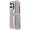 Guess GUHCP15LH4PSEGP iPhone 15 Pro 6,1 inch roze hardcase IML 4G Gold Stripe