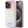 Guess GUHCP15XPSAIRSP Saffiano Iridescent Script hardcase voor Apple iPhone 15 Pro Max 6,7 inch - roze