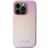 Guess GUHCP15XPSAIRSP Saffiano Iridescent Script hardcase voor Apple iPhone 15 Pro Max 6,7 inch - roze