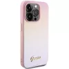 Guess GUHCP15XPSAIRSP Saffiano Iridescent Script hardcase voor Apple iPhone 15 Pro Max 6,7 inch - roze