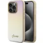 Guess GUHCP15XPSAIRSD Saffiano Iridescent Script hardcase voor iPhone 15 Pro Max, goud