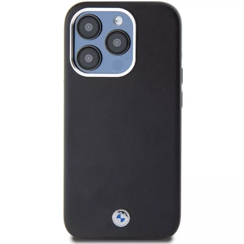 BMW Signature Wrapped Metal MagSafe Case voor iPhone 14 Pro Max 6,7 inch zwart