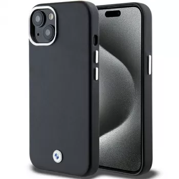 BMW Signature Wrapped Metal MagSafe Case voor iPhone 15 / 14 / 13 6,1 inch zwart