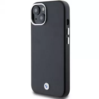 BMW Signature Wrapped Metal MagSafe Case voor iPhone 15 / 14 / 13 6,1 inch zwart