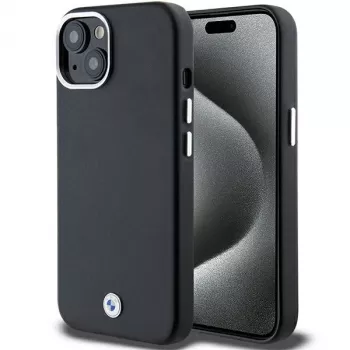 BMW M Collection Signature Wrapped Metal MagSafe case voor iPhone 15 Plus / 14 Plus - zwart