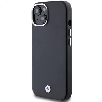 BMW M Collection Signature Wrapped Metal MagSafe case voor iPhone 15 Plus / 14 Plus - zwart