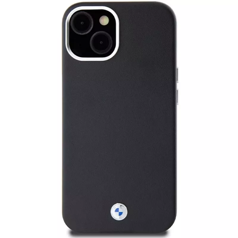 BMW M Collection Signature Wrapped Metal MagSafe case voor iPhone 15 Plus / 14 Plus - zwart