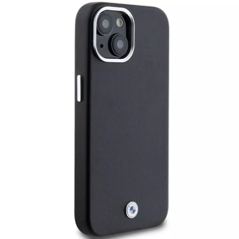 BMW M Collection Signature Wrapped Metal MagSafe case voor iPhone 15 Plus / 14 Plus - zwart