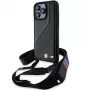 BMW BMHCP15X23PSCCK iPhone 15 Pro Max 6,7 inch zwart hardcase M Edition Carbon Stripe & Strap