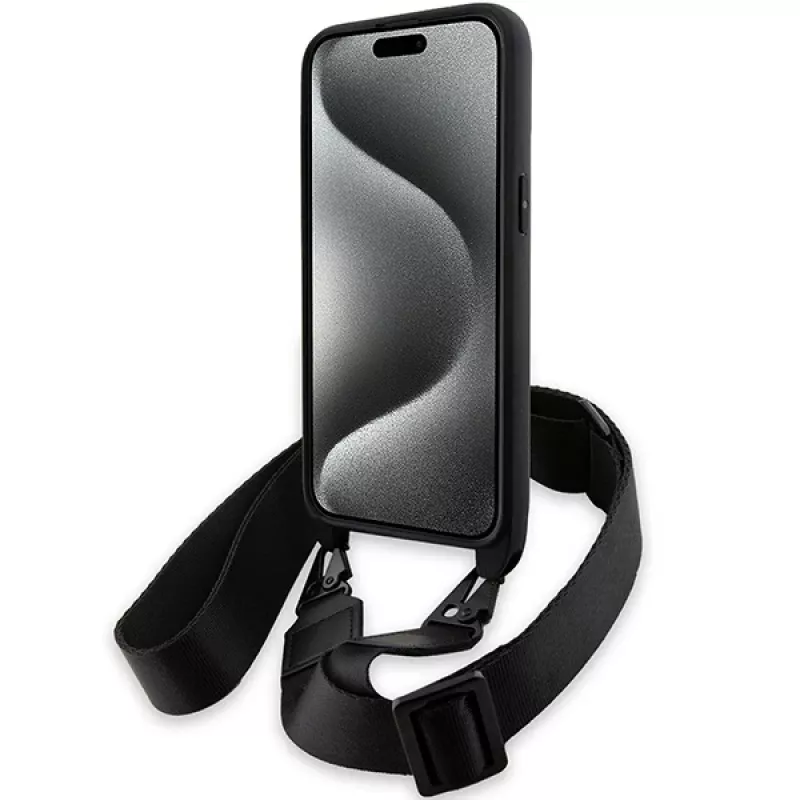 BMW BMHCP15X23PSCCK iPhone 15 Pro Max 6,7 inch zwart hardcase M Edition Carbon Stripe & Strap