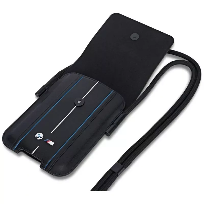 BMW telefoontasje Blue Stripes zwart
