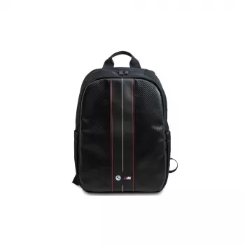 BMW Carbon Red Stripes 16 inch laptoprugzak zwart/rood