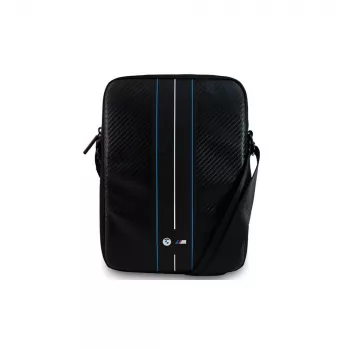 BMW M Motorsport Carbon Blue Stripes smartphoneschoudertas zwart