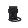 BMW portemonnee met schouderband voor iPhone 15 Pro Max - zwart carbon rode strepen
