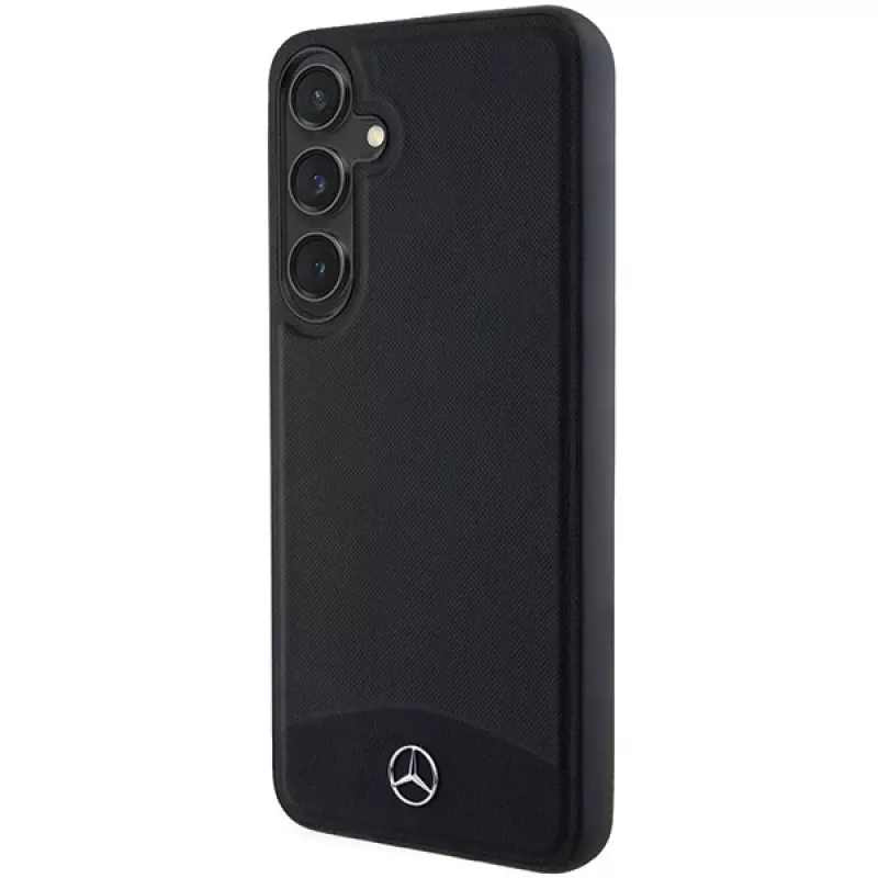 Mercedes-Benz Galaxy S24 hardcase leer textuur & glad MagSafe zwart