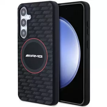 AMG AMHMS24M23SMRK hardcase siliconen carbonpatroon MagSafe case voor Samsung Galaxy S24+ (SM-S926) - zwart