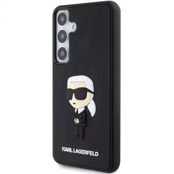 Karl Lagerfeld KLHCS24S3DRKINK S24 S921 zwart hardcase 3D rubber Ikonik voor Samsung Galaxy S24