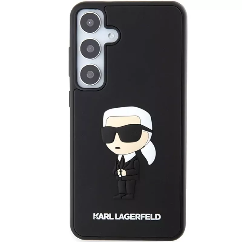 Karl Lagerfeld KLHCS24M3DRKINK hardcase 3D rubber Ikonik voor Samsung Galaxy S24+ zwart