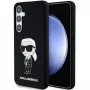 Karl Lagerfeld Ikonik siliconenhoes voor Samsung Galaxy S24 - zwart