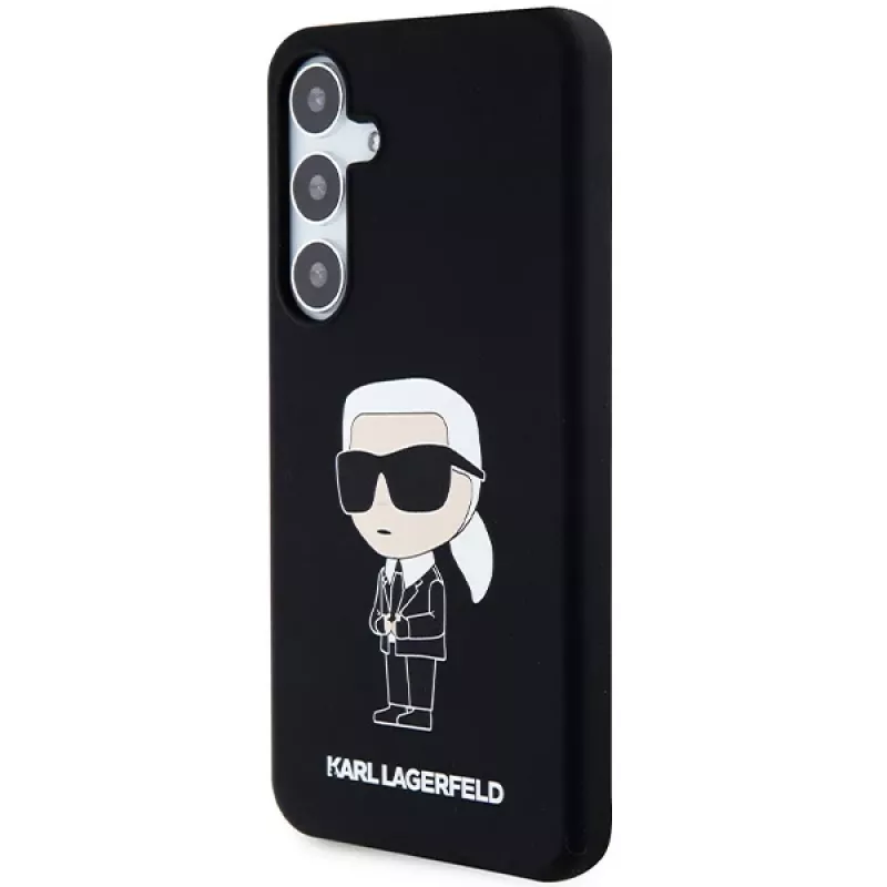 Karl Lagerfeld Ikonik siliconenhoes voor Samsung Galaxy S24 - zwart