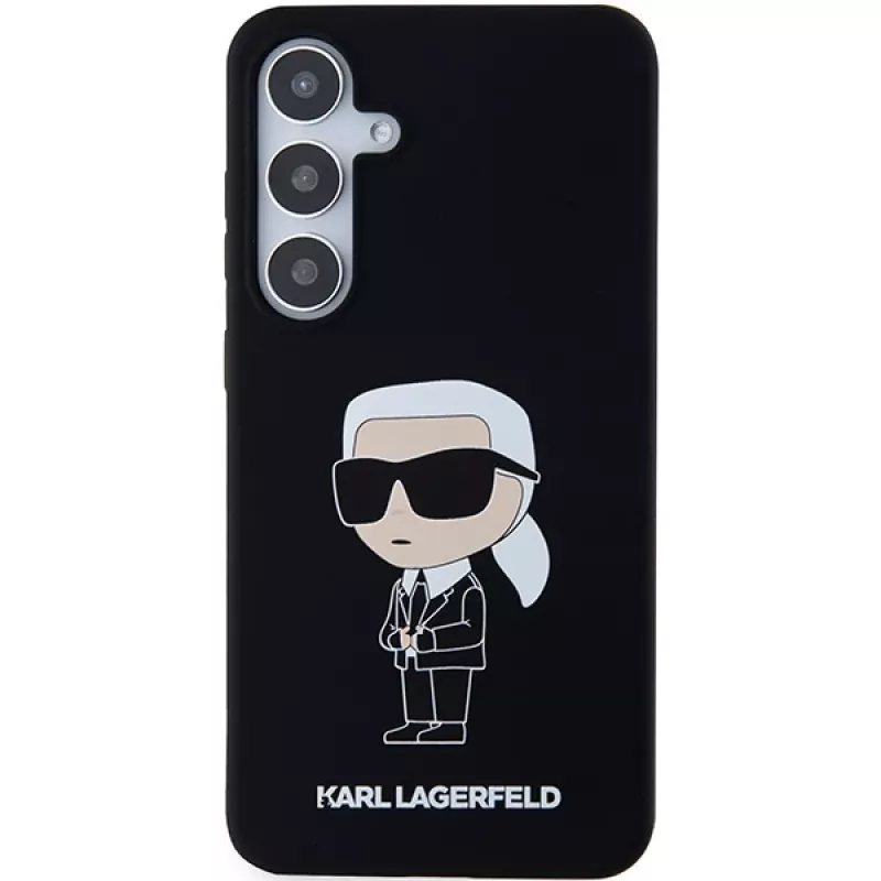 Karl Lagerfeld Ikonik siliconenhoes voor Samsung Galaxy S24 - zwart