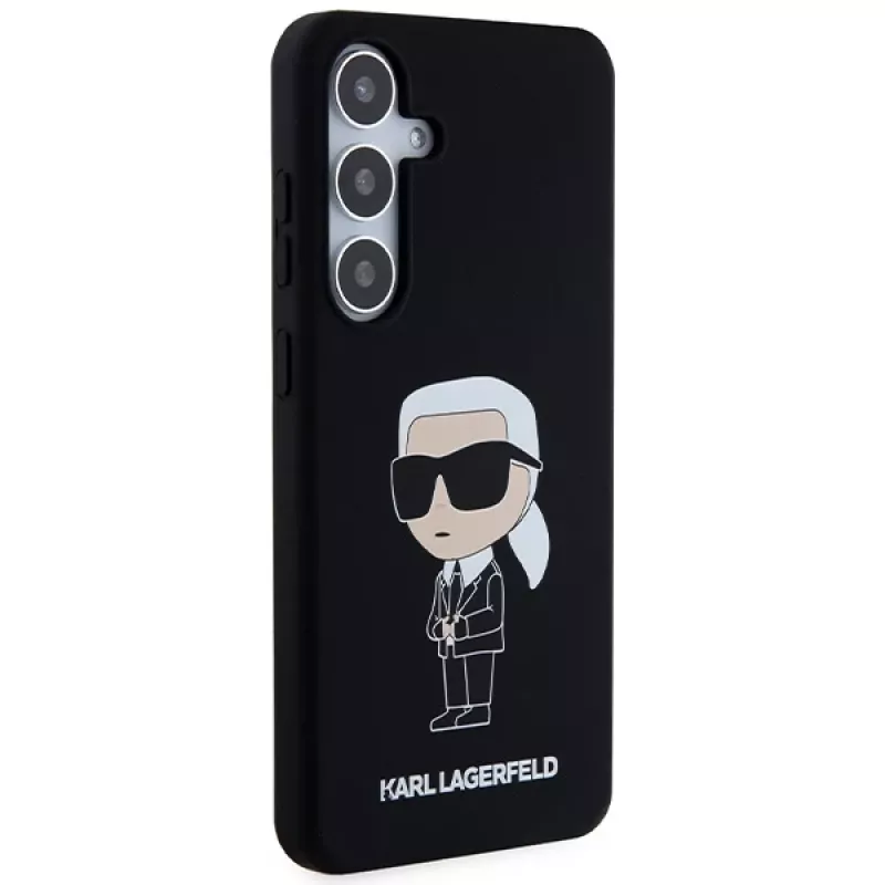Karl Lagerfeld Ikonik siliconenhoes voor Samsung Galaxy S24 - zwart