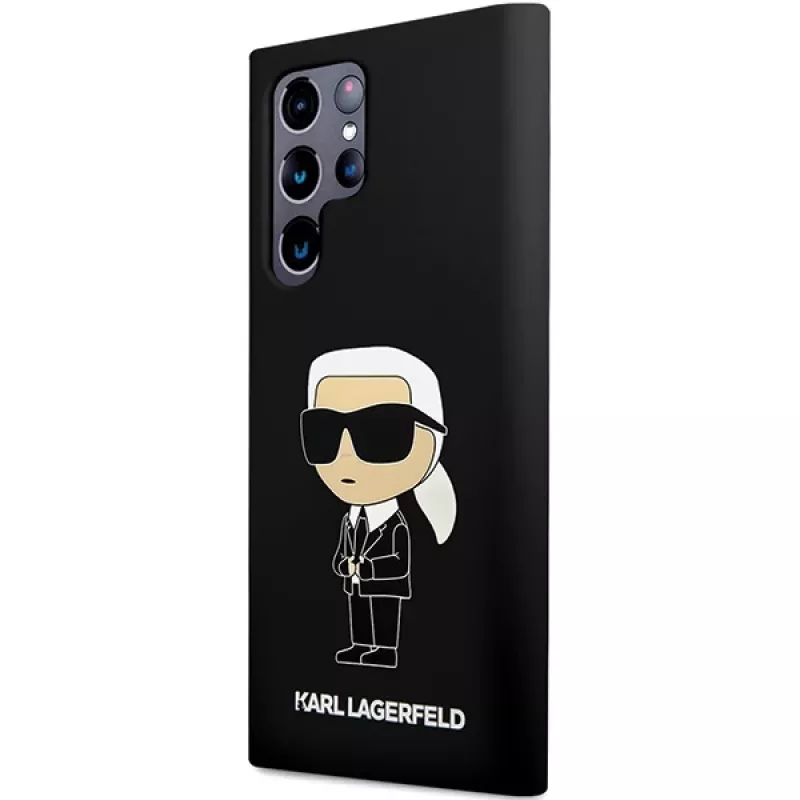 Karl Lagerfeld Ikonik siliconen case voor Samsung Galaxy S24 Ultra - zwart