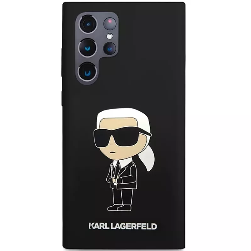 Karl Lagerfeld Ikonik siliconen case voor Samsung Galaxy S24 Ultra - zwart