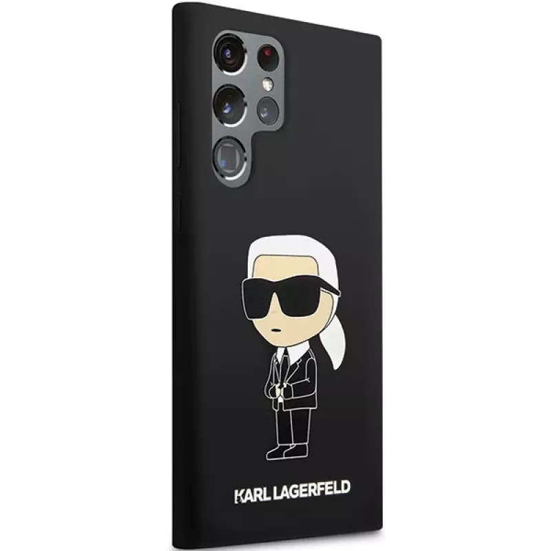 Karl Lagerfeld Ikonik siliconen case voor Samsung Galaxy S24 Ultra - zwart