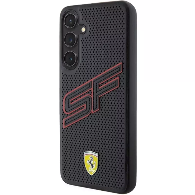 Ferrari FEHCS24MPINK S24+ S926 zwart hardcase Big SF Perforated voor Samsung Galaxy S24+