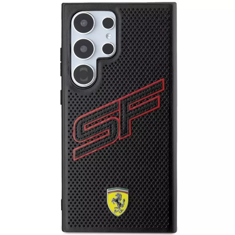 Ferrari FEHCS24LPINK S24 Ultra S928 zwart hardcase Big SF Perforated