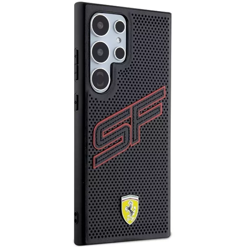 Ferrari FEHCS24LPINK S24 Ultra S928 zwart hardcase Big SF Perforated