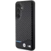 BMW M Collection echt leer carbonfaser hard back cover voor Samsung Galaxy S24 - zwart