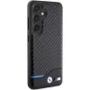 BMW M Collection echt leer carbonfaser hard back cover voor Samsung Galaxy S24 - zwart