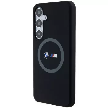 BMW M Collection silicone hard case met ringhouder MagSafe voor Samsung Galaxy S24+ (SM-S926) - zwart