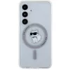 Karl Lagerfeld KLHMS24SHFCCNOT hard case voor Samsung Galaxy S24, transparant, MagSafe, Choupette design