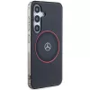 Mercedes-Benz S24 hardcase double layer met rode MagSafe voor Samsung Galaxy S24 - zwart
