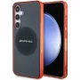 AMG AMHMS24S23HBCK hardcase voor Samsung Galaxy S24, zwart/transparant, MagSafe, bicolor